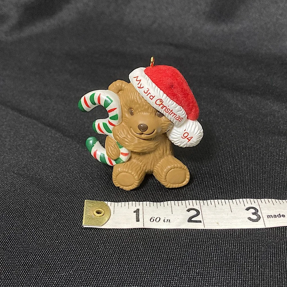 💚 Vintage Hallmark Keepsake Ornament Child’s Third Christmas 1994 Teddy Bear